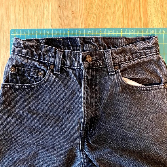 Vintage Levi’s 550 W28 L30 Washed Black High Rise Tapered Women - Picture 9 of 15